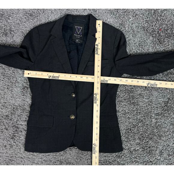 Aritzia Talula women single breasted blazer wool blend casual dark grey size 6 - Picture 7 of 8